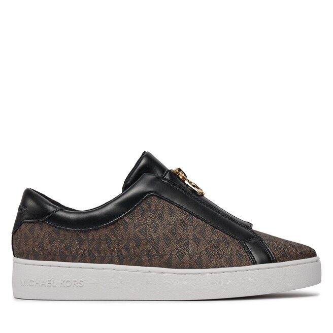 Sneakersy MICHAEL Michael Kors Keaton Zip Slip On 43R4KTFP2B Brązowy - kobiece