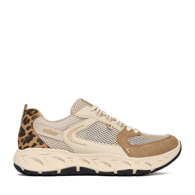 Sneakersy Rieker M6501-60 Beżowy - kobiece