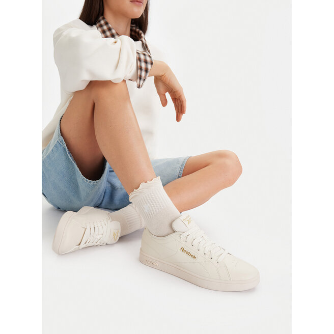 Sneakersy Reebok CEO-COURT CLEAN 100249753 Écru - kobiece