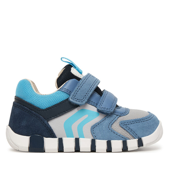 Sneakersy Geox B Iupidoo Boy B3555D 02214 C4S1L Niebieski - chłopięce