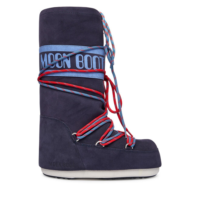Śniegowce Moon Boot Mb Icon Suede Laces 80D1403050 Granatowy - chłopięce