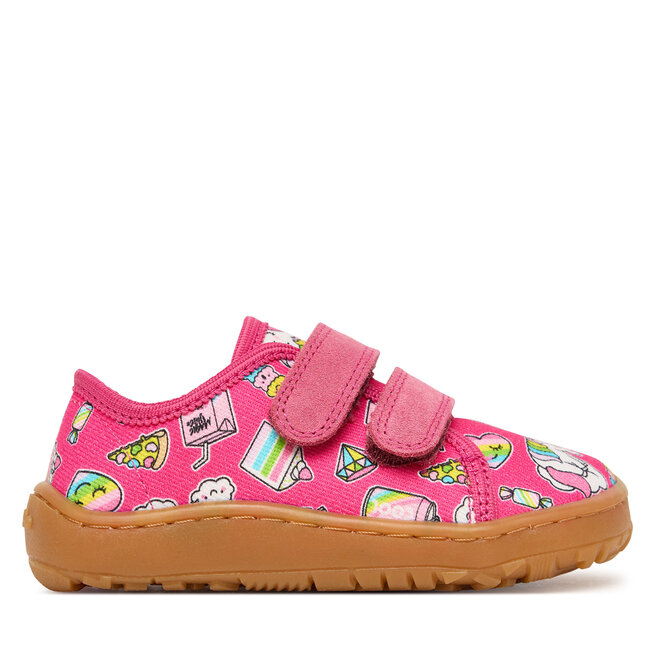 Kapcie Froddo Barefoot Canvas G1700440-10 M Różowy - dziewczęce