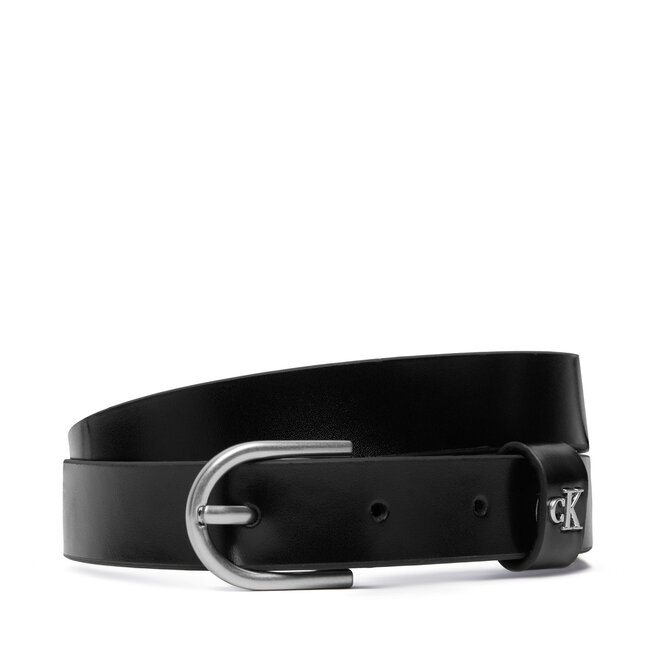 Pasek Calvin Klein Rounded Buckle Ck Loop 25Mm LV04F7107G Czarny -