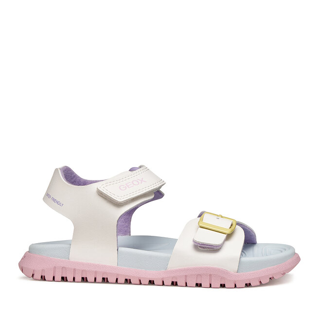 Sandały Geox J Sandal Fusbetto Gi J35HQA 000BC C0653 M Biały - dziewczęce