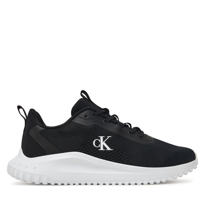 Sneakersy Calvin Klein Jeans Eva Runner Drawstring Mix Mg YW0YW01992 Czarny - kobiece