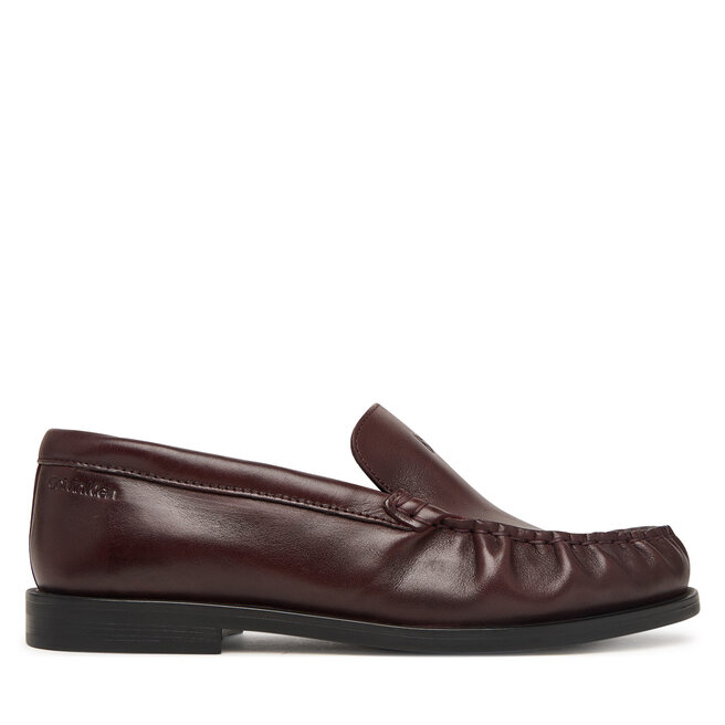 Mokasyny Calvin Klein Round Essential Loafer Lth HW0HW03195 Brązowy -