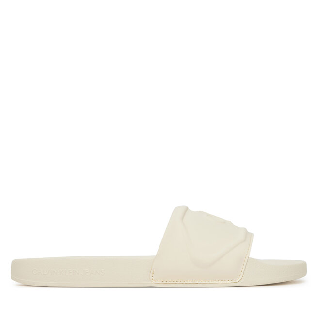 Klapki Calvin Klein Jeans Slide Pu Hf Mg YW0YW01879 Écru -