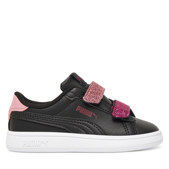 Sneakersy Puma Smash 3.0 L Glitter Velcro V Inf 395610 07 Czarny - dziewczęce