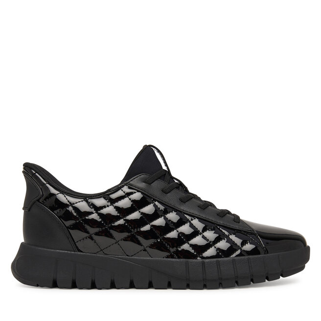 Sneakersy Geox D Flextride Plus D667SB 254 C9999 Czarny - kobiece