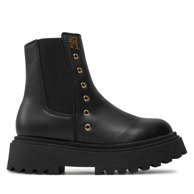 Botki Tommy Hilfiger Chelsea Boot T3A5-33578-1351 M Czarny - dziewczęce