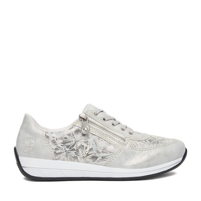 Sneakersy Rieker N1112-80 Srebrny - kobiece