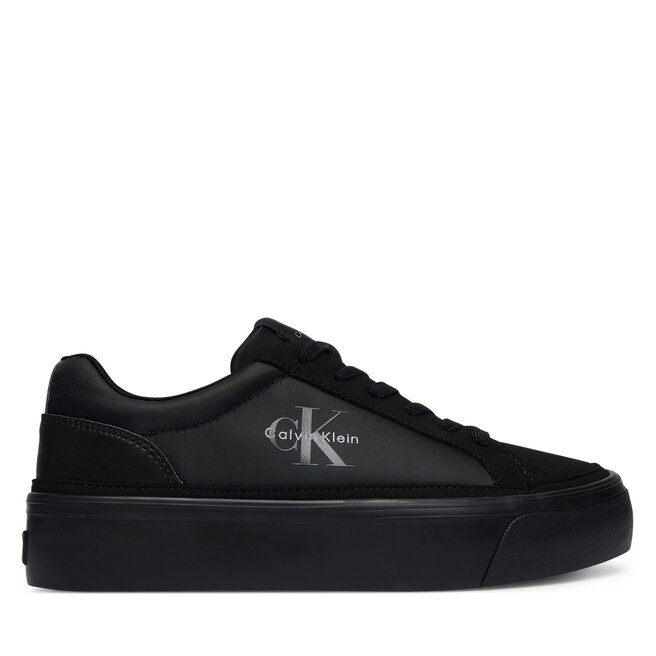 Sneakersy Calvin Klein Vulc Flatf Laceup Ny-Su HW0HW03086 Czarny - kobiece