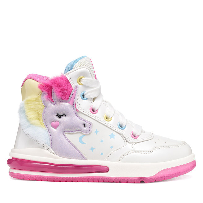 Sneakersy Geox J Sketlite Girl J66NWA 0NFKN C0653 D Biały - dziewczęce
