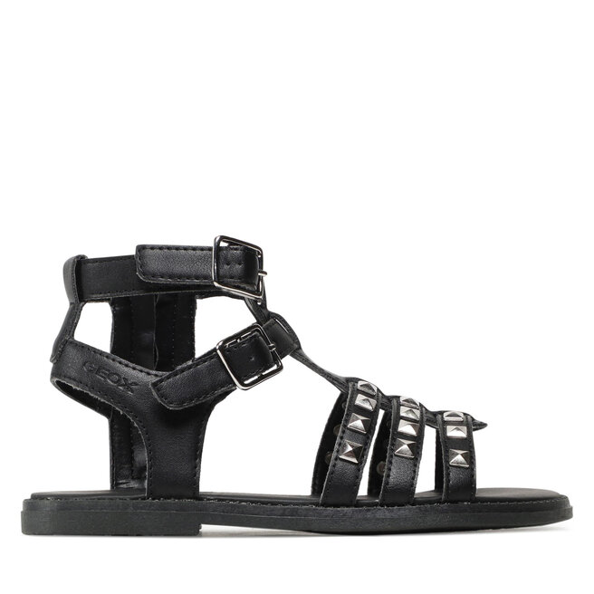 Sandały Geox J S.Karly G. C J2535C 000BC C9999 M Czarny - dziewczęce