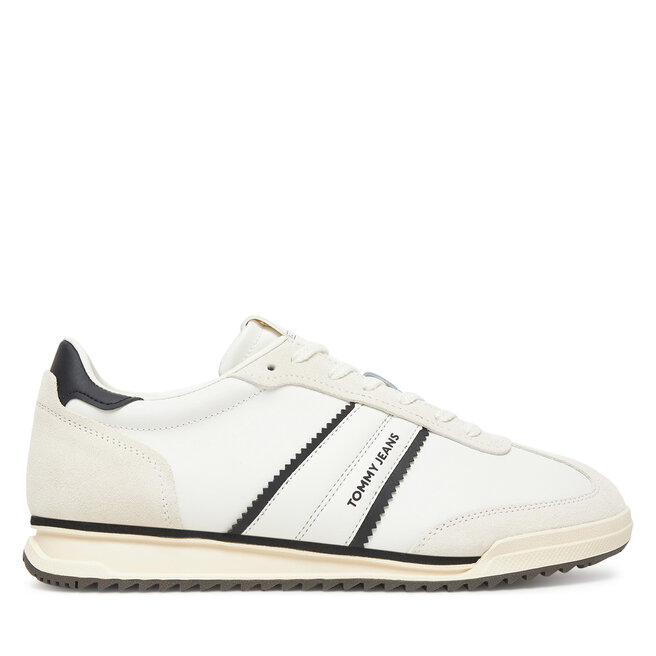 Sneakersy Tommy Jeans Tjm Retro Runner Cleated EM0EM01619 Biały - męskie