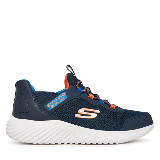Sneakersy Skechers Bounder 403822L NVBL Granatowy - chłopięce