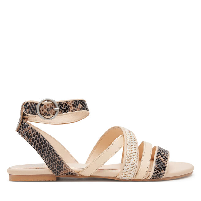 Sandały Bronx New-Skyler 85043-PW Beżowy - kobiece