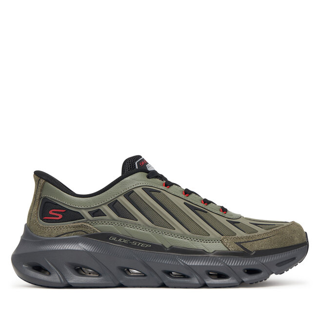 Sneakersy Skechers Glide-Step - Fater 233421/OLBK Zielony - męskie