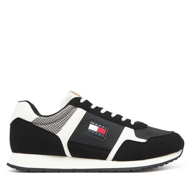 Sneakersy Tommy Jeans Tjm Runner Casual EM0EM01590 Czarny - męskie