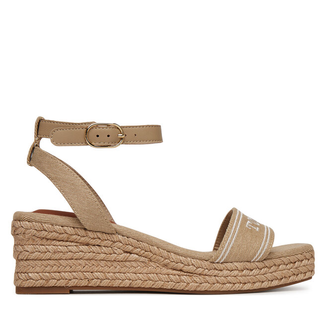 Espadryle Tommy Hilfiger Tommy Hilfiger Espad Mid Wedge FW0FW08805 Beżowy - kobiece