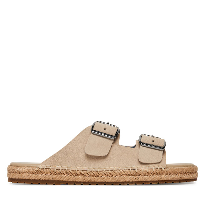 Espadryle Tommy Hilfiger Flex Jutte Hilfiger Suede Sandal FM0FM05503 Beżowy - męskie