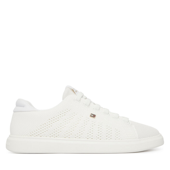Sneakersy Tommy Hilfiger Th Icon Light Knit Sneaker FW0FW09401 Biały - kobiece