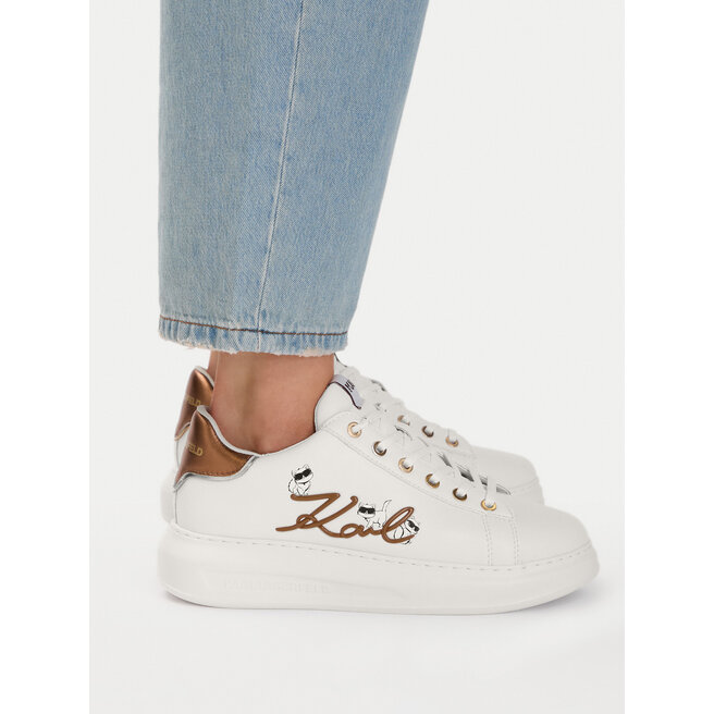 Sneakersy KARL LAGERFELD KL62510C Biały - kobiece