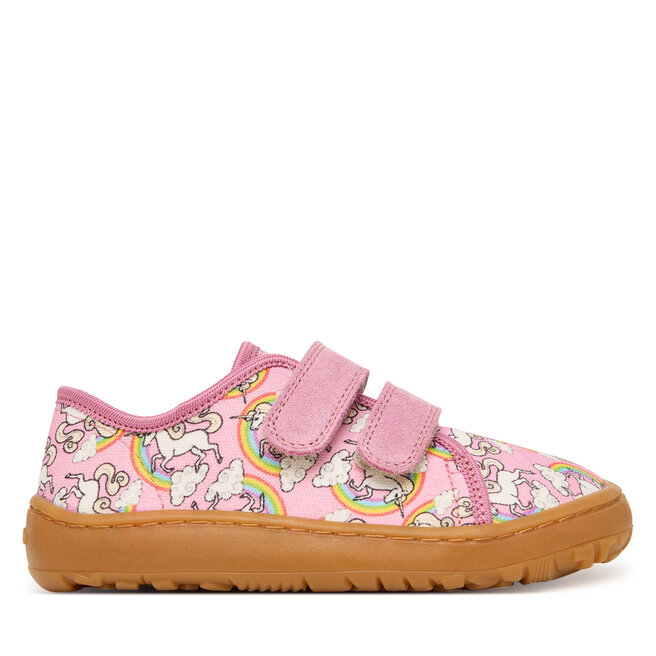 Kapcie Froddo Barefoot Canvas G1700440-12 S Różowy - dziewczęce