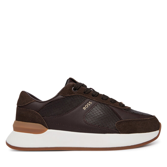 Sneakersy BOSS B Icon 50573815 Brązowy ciemny - kobiece