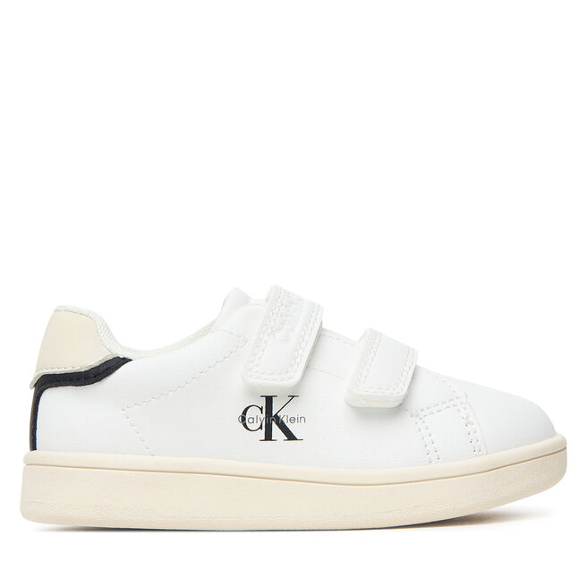 Sneakersy Calvin Klein Low Cut Velcro Sneaker V1X9-83440-1355 M Biały - chłopięce