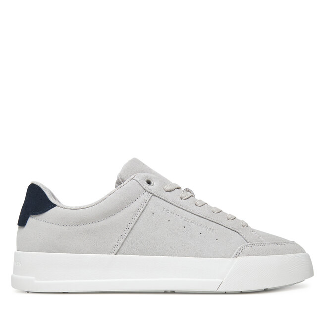 Sneakersy Tommy Hilfiger Th Court Summer Suede FM0FM05517 Szary - męskie