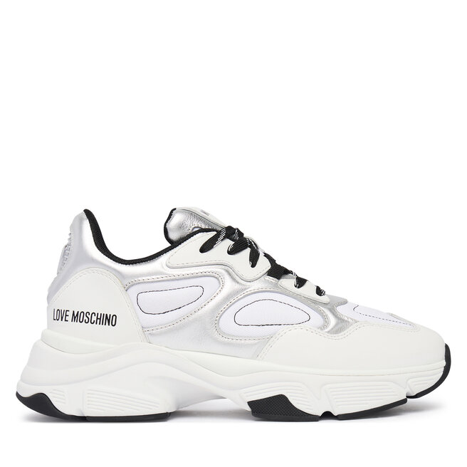 Sneakersy LOVE MOSCHINO JA15556G0PINR10A Biały - kobiece