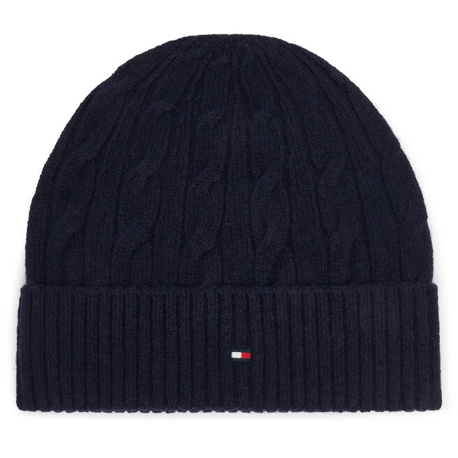 Czapka Tommy Hilfiger Th Flag Cable AM0AM14859 Granatowy -