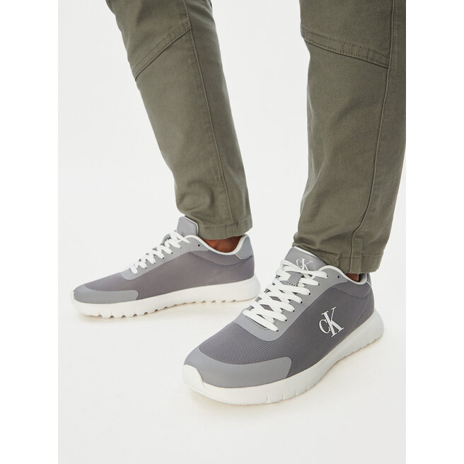 Sneakersy Calvin Klein 3 Eva Runner Mesh YM0YM01264 Szary - męskie