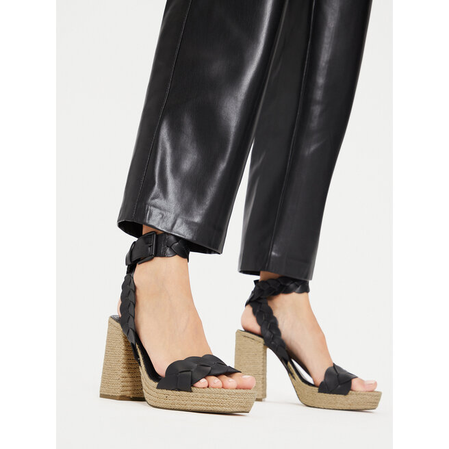 Sandały Pepe Jeans Lenny Braid PLS90652 Czarny - kobiece