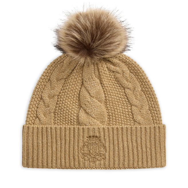 Czapka LAUREN RALPH LAUREN 454P23548001 Brązowy jasny -