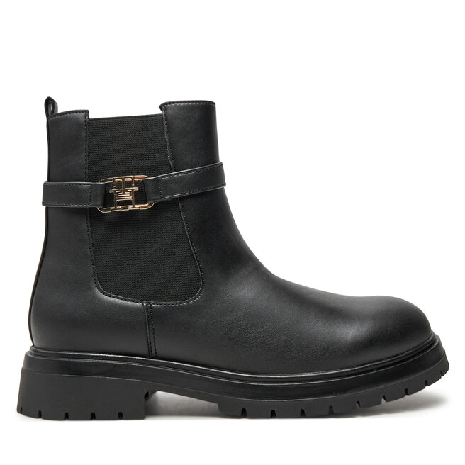 Botki Tommy Hilfiger Chelsea Boot T3A5-33572-1351 S Czarny - dziewczęce