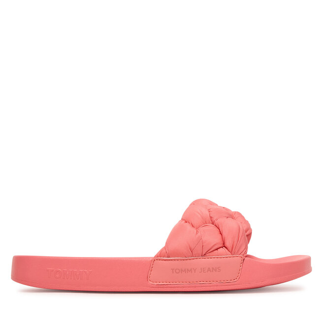Klapki Tommy Jeans Tjw Braided Slides EN0EN02975 Różowy -