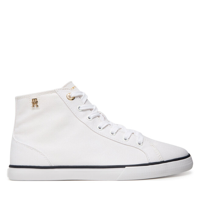 Trampki Tommy Hilfiger Th Chic Low Profile Mid Cut FW0FW09356 Biały - kobiece