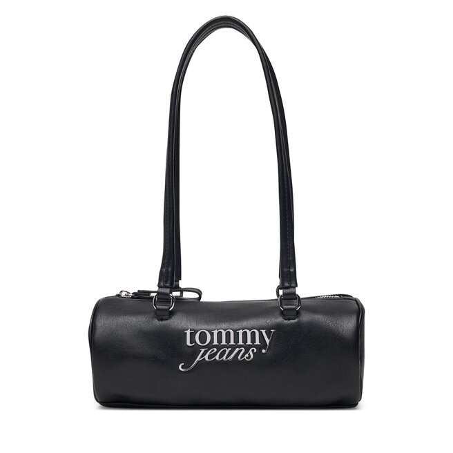 Torebka Tommy Jeans Tjw Bold Script Shoulder Barrel AW0AW19055 Czarny -