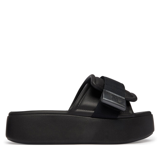 Klapki Melissa Melissa Free Fuzzy Slide Platform Ad 37835 Czarny -
