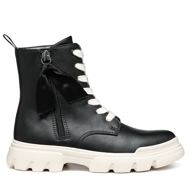Kozaki Geox J Junette Girl J36HVG 000BC C9B1P M Czarny - dziewczęce