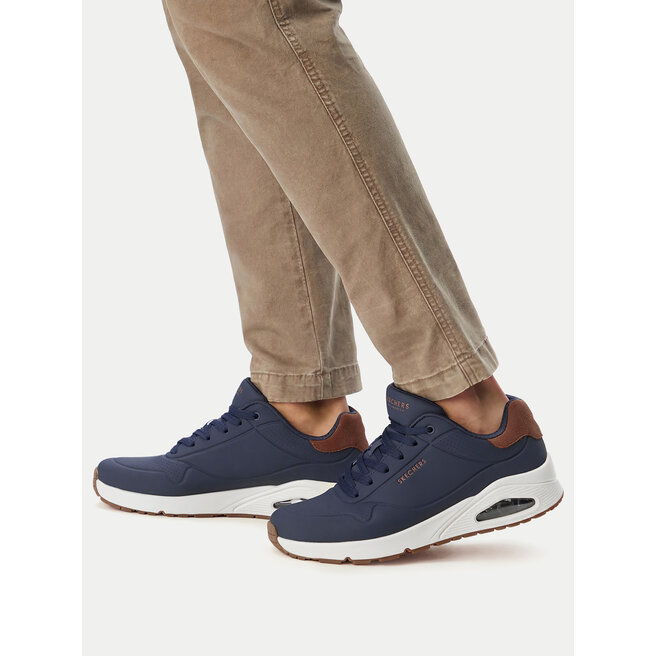 Sneakersy Skechers Uno - Suited On Air 183004 Granatowy - męskie