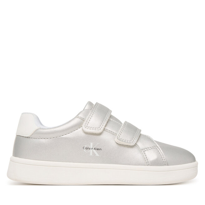 Sneakersy Calvin Klein Low Cut Velcro V1A9-83205-0376 S Srebrny - dziewczęce