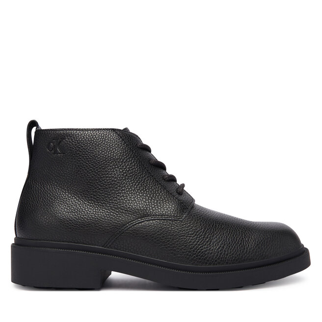 Botki Calvin Klein Dress Lug Desert Boot Lth YM0YM01427 Czarny - męskie