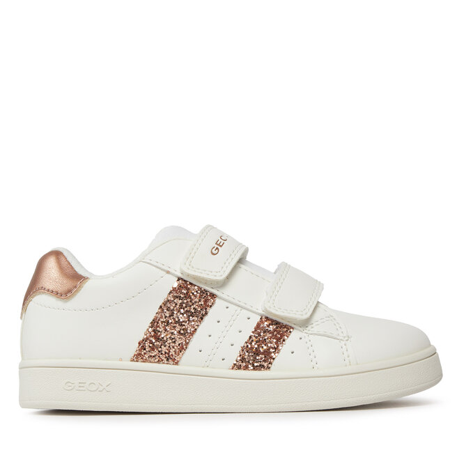 Sneakersy Geox J Eclyper Girl J45LRA 000BC C1ZH8 S Biały - dziewczęce