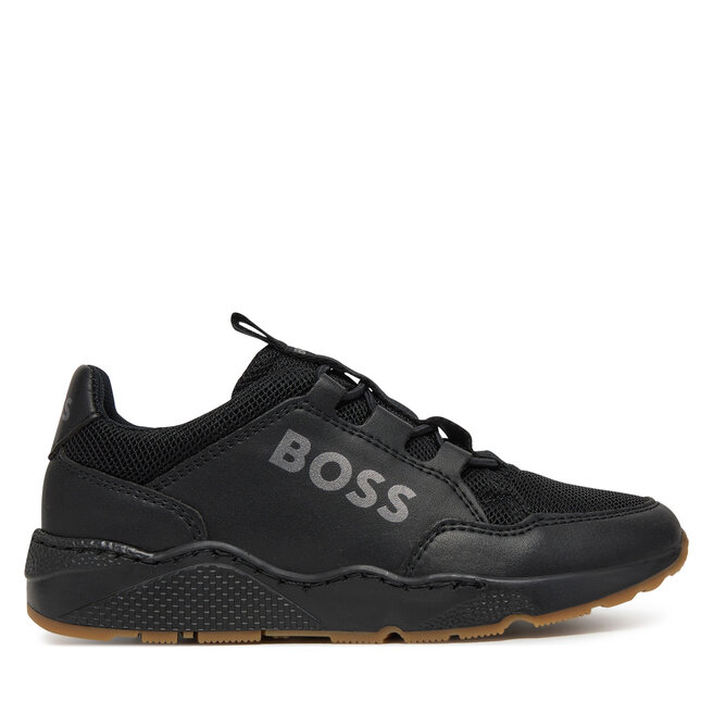 Sneakersy BOSS J51648 M Czarny - chłopięce