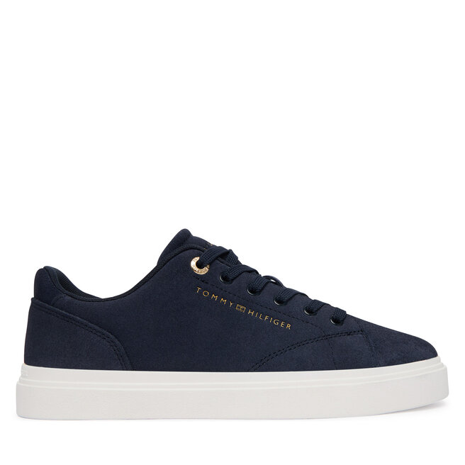 Sneakersy Tommy Hilfiger Logo Cupsole Trainers FW0FW09109 Granatowy - kobiece
