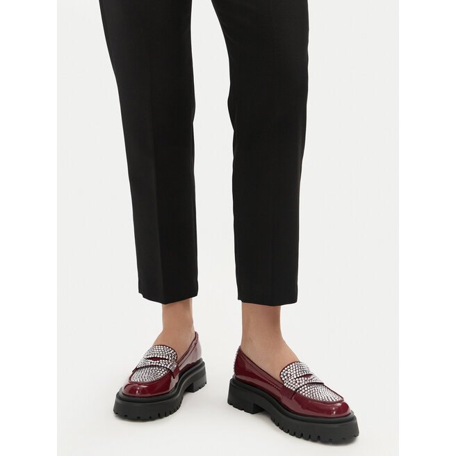 Loafersy Steve Madden Longhaul SM11003448 Bordowy - kobiece