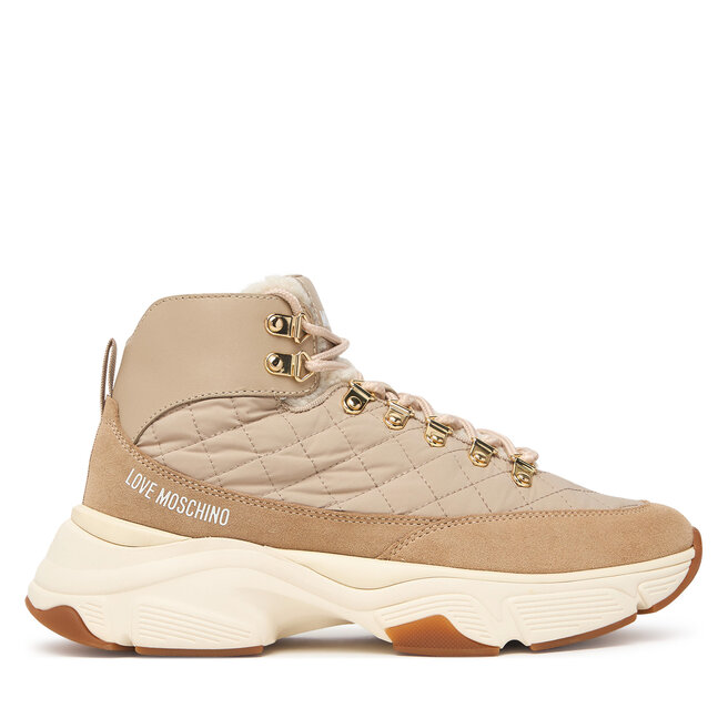 Sneakersy LOVE MOSCHINO JA15586G0PINX10A Beżowy - kobiece